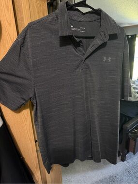 Under Armour Men's Charcoal Heather Performance golf Polo